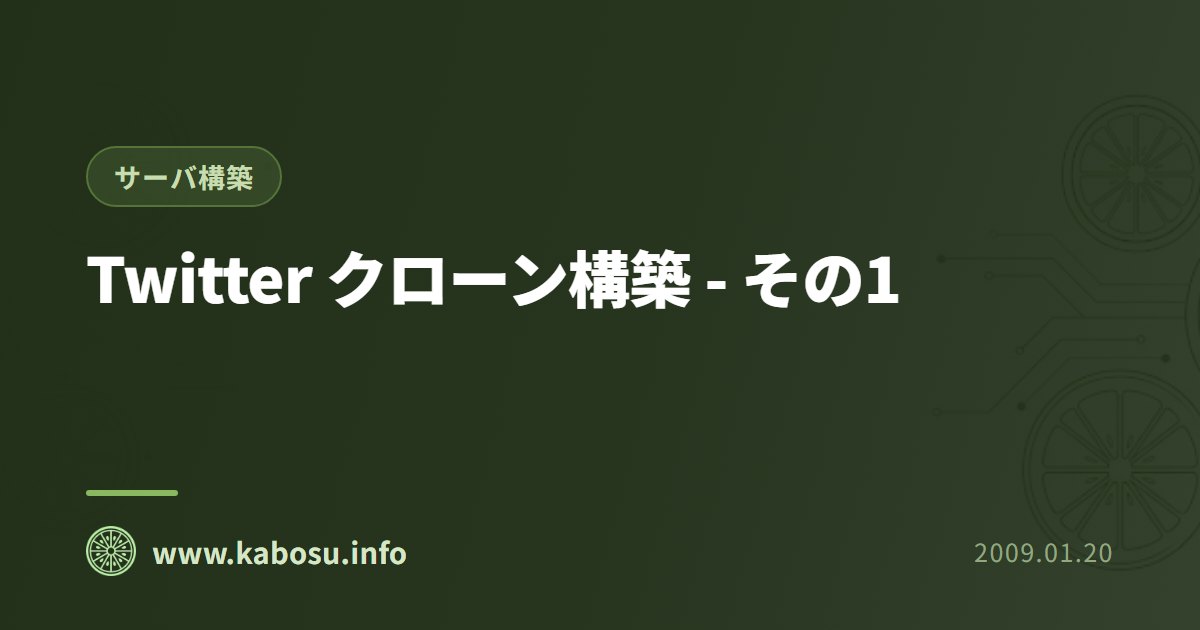 Twitter クローン構築 - その1