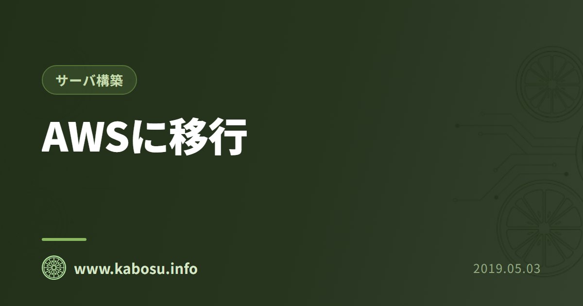 AWSに移行